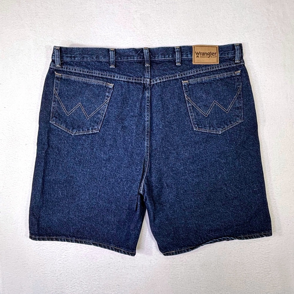 Wrangler Mens Blue Denim Shorts Relaxed Fit Indigo 5-Pocket Size 44